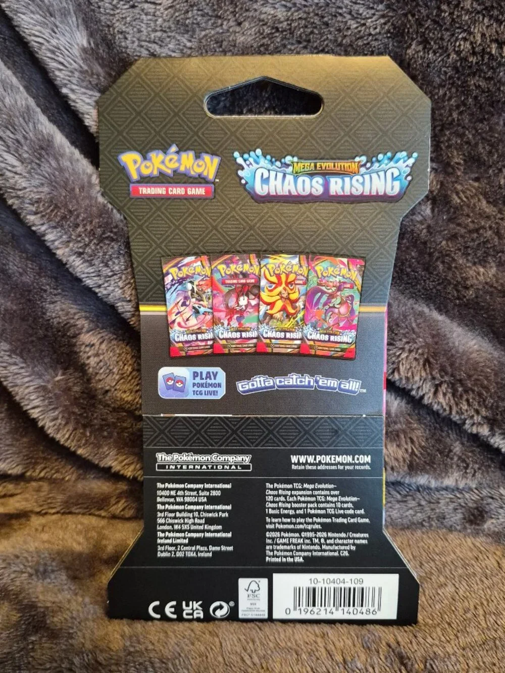 Pokémon Chaos Rising Sleeved Booster Pack Factory Sealed